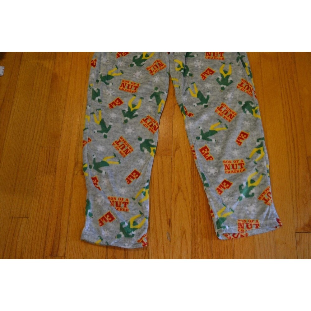 Elf Movie Buddy Christmas Pajama Pants XLT Gray Son of a Nutcracker - Picture 3 of 7
